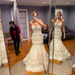 Stephen Yearick Ivory Lace Wedding Dress